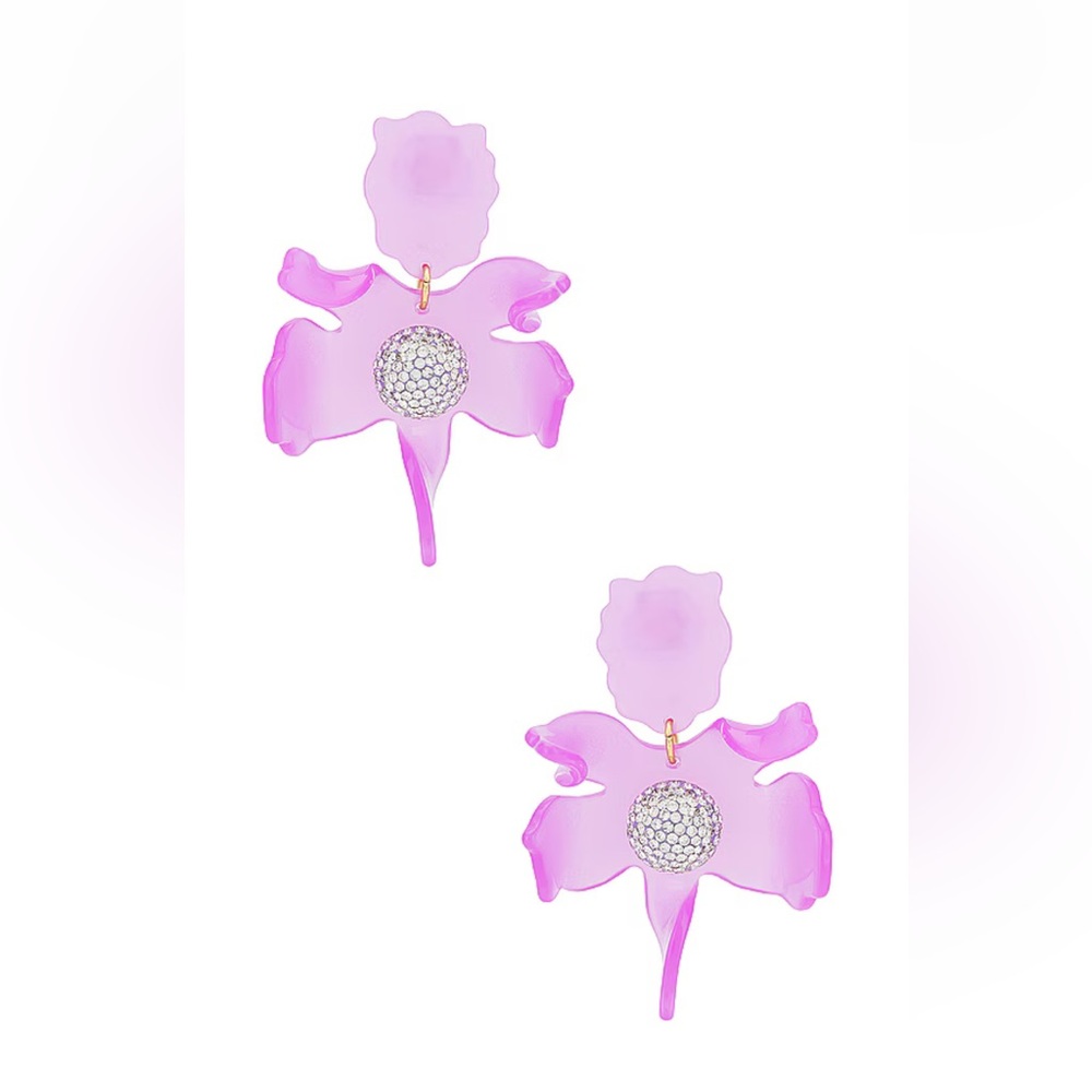Crystal Lily Earrings in Ultraviolet
Lele Sadoughi